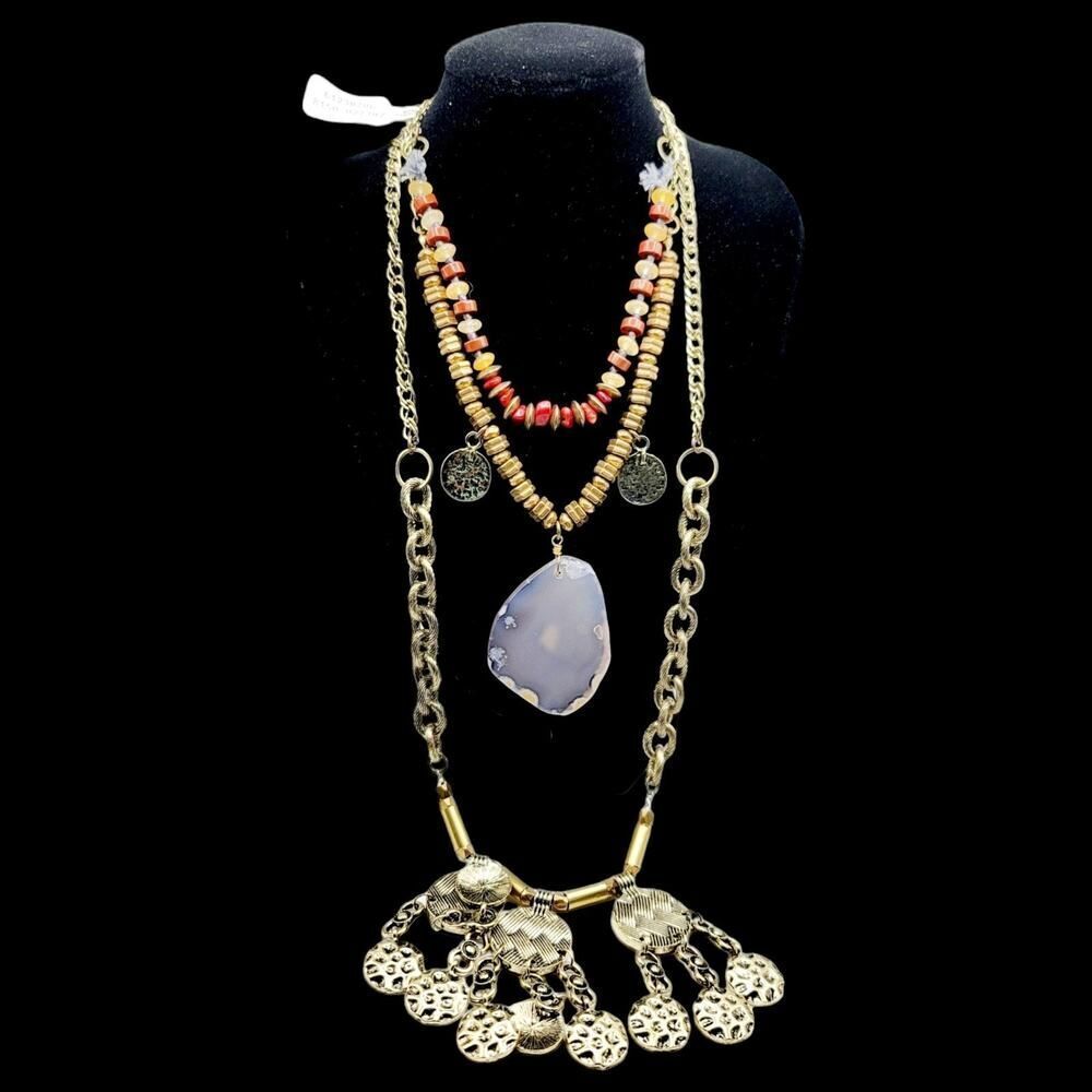 NWT‎ Free people Under The Same Sun Gold Necklace Jewelry Gift